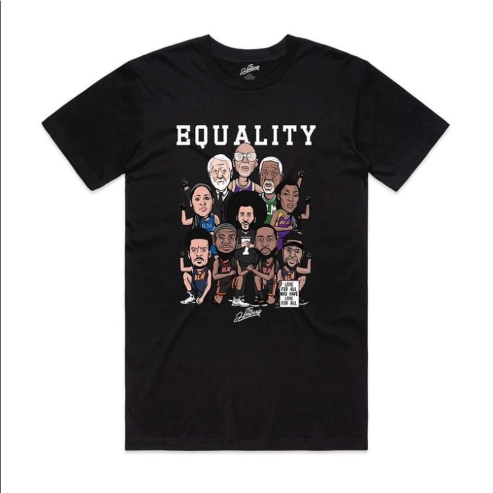 New Hoopery Equality NBA Basketball BLM Shirt Medium Cotton